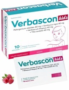 Verbascon kids x 10 sasz o smaku malinowym