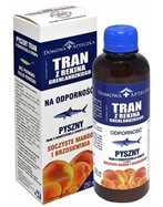 Domowa apteczka tran z rekina grenlandzkiego syrop 250 ml (smak mango-brzoskwinia)
