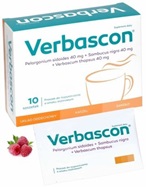 Verbascon  x 10 sasz o smaku malinowym