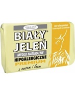 Biały jeleń mydło premium z owsem i lnem 100 g
