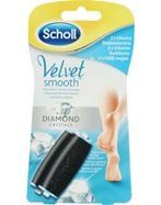 Scholl Velvet Smooth wymienne głowice obrotowe drobnoziarniste z kryształkami diamentu x 2 szt