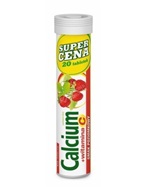 Calcium 300 mg + vit.C x 20 tabletek musujących -  smak poziomkowy