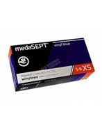 Rękawice medasept vinylowe lekko pudrowane niebieskie XS x 100 szt