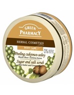 Green Pharmacy cukrowo - solny peeling do ciała masło shea i zielona kawa 300 ml