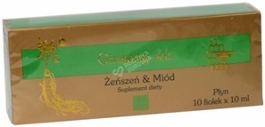 Ginseng 500 żeńszeń & miód x 10 fiolek