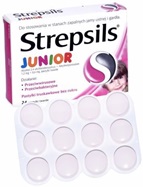 Strepsils junior x 24 pastylki do ssania o smaku truskawkowym