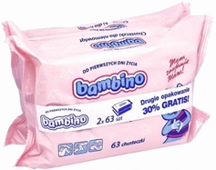 Bambino chusteczki dla niemowląt 2 x 63 szt (duopack)