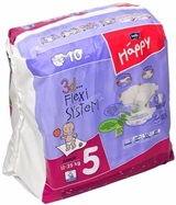 Pieluchy Happy Junior x 10 szt (12-25 kg)