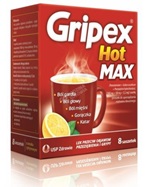 Gripex Hot Max x 8 sasz o smaku cytrynowym